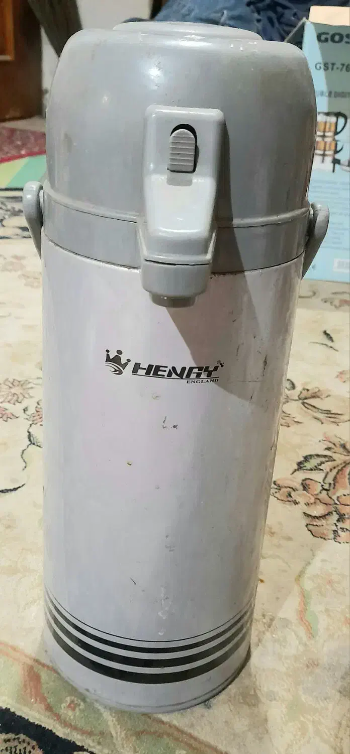 فلاکس اینگلیسی بزرگ تلمبه ای|قوری، کتری، قهوهساز دستی|گرگان, |دیوار