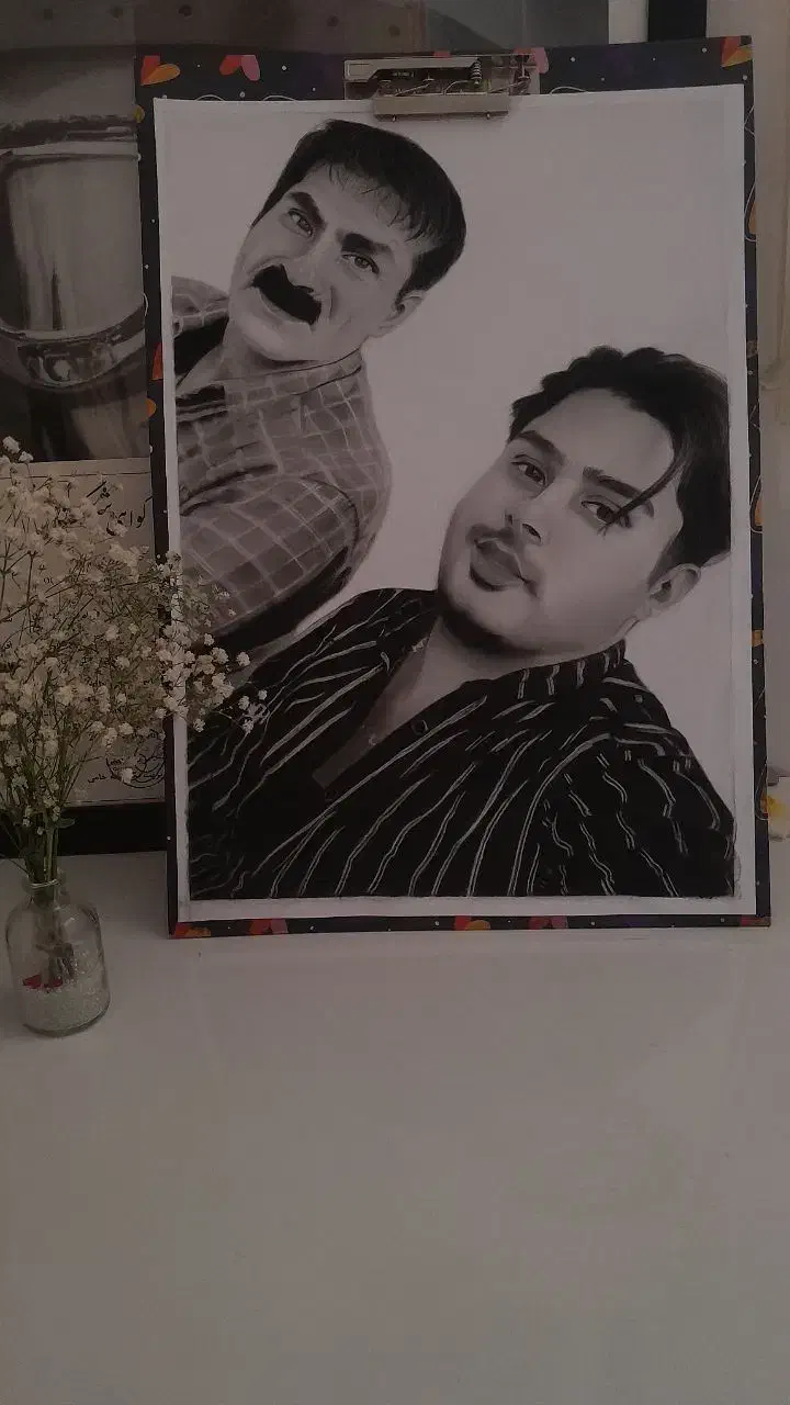 نقاشی سیاه قلم|تابلو، نقاشی، عکس|زابل, |دیوار