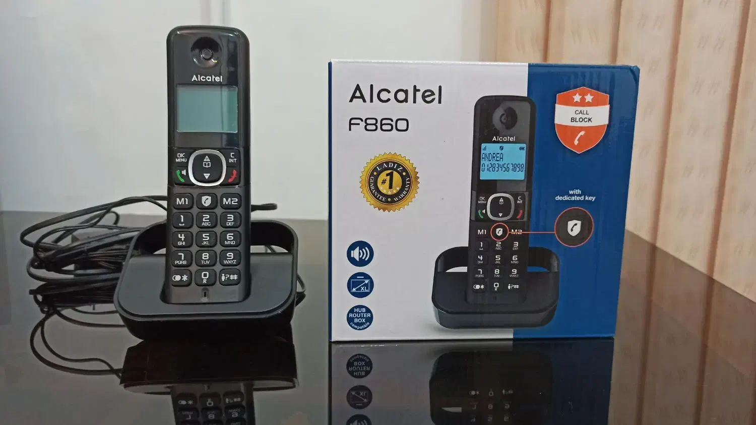 تلفن بی سیم آلکاتل مدل F860|تلفن رومیزی|بافق, |دیوار