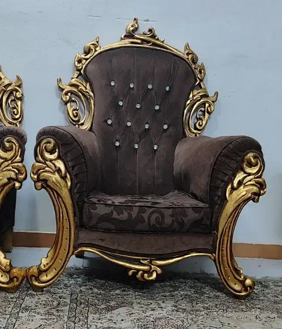 سرویس مبل ۷ نفره نیمه استیل همراه با میز های عسلی|مبلمان خانگی و میز عسلی|مشهد, گلبرگ|دیوار