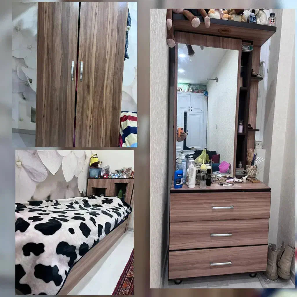کمد و بوفه وتخت تمیز در حد نو 15ملیون|تخت و سرویس خواب|شیراز, قدوسی غربی|دیوار