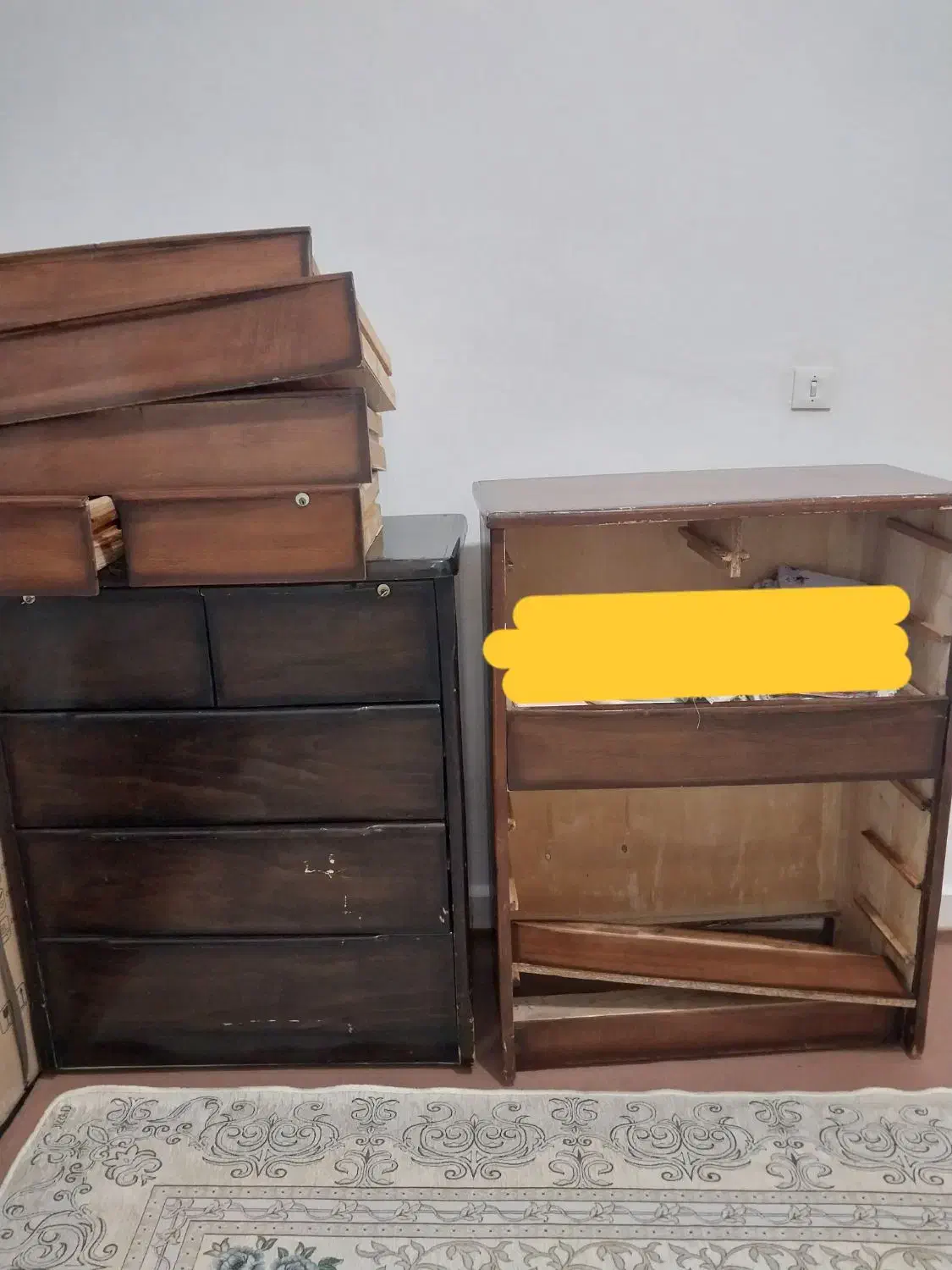 دراور چوبی تقریبا نو|جاکفشی، کمد، دراور|ایرانشهر, |دیوار