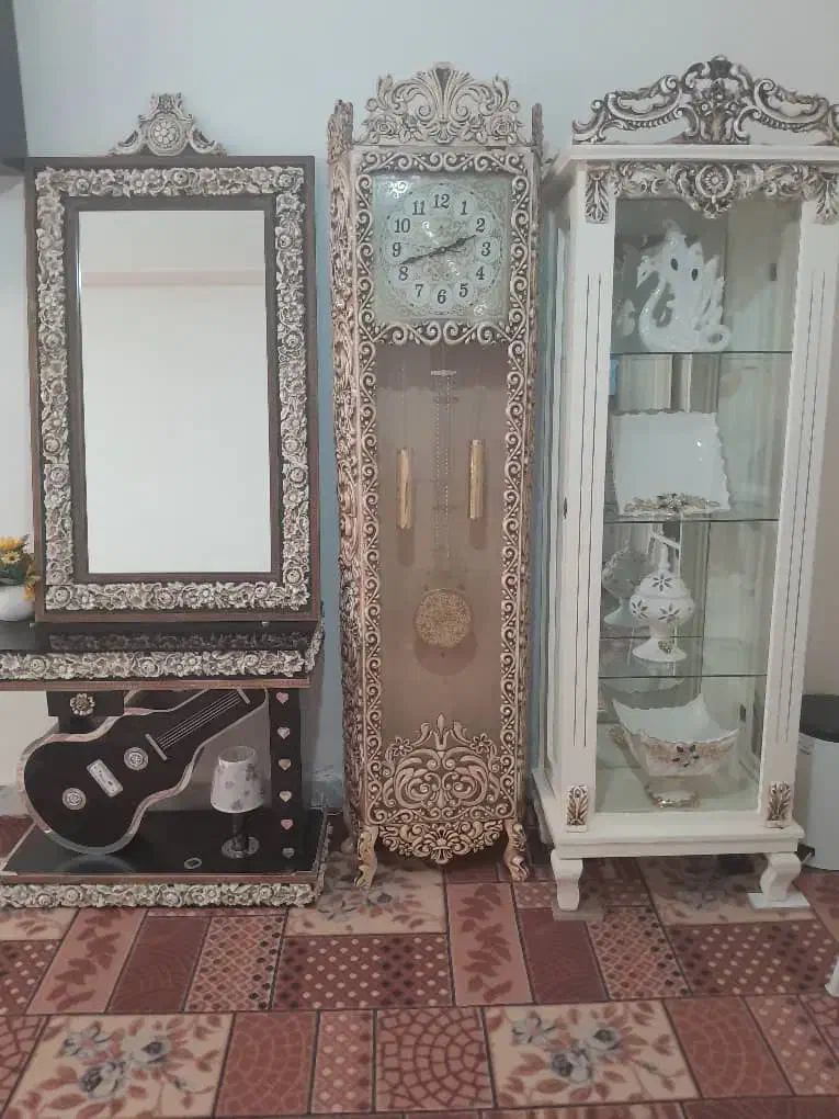 ساعت ایستاده وبوفه کنسول ست نو|بوفه، ویترین، کنسول|قروه, |دیوار