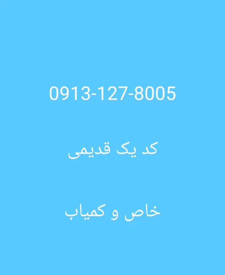 09131278005|سیم‌کارت|اصفهان, باغ دریاچه|دیوار