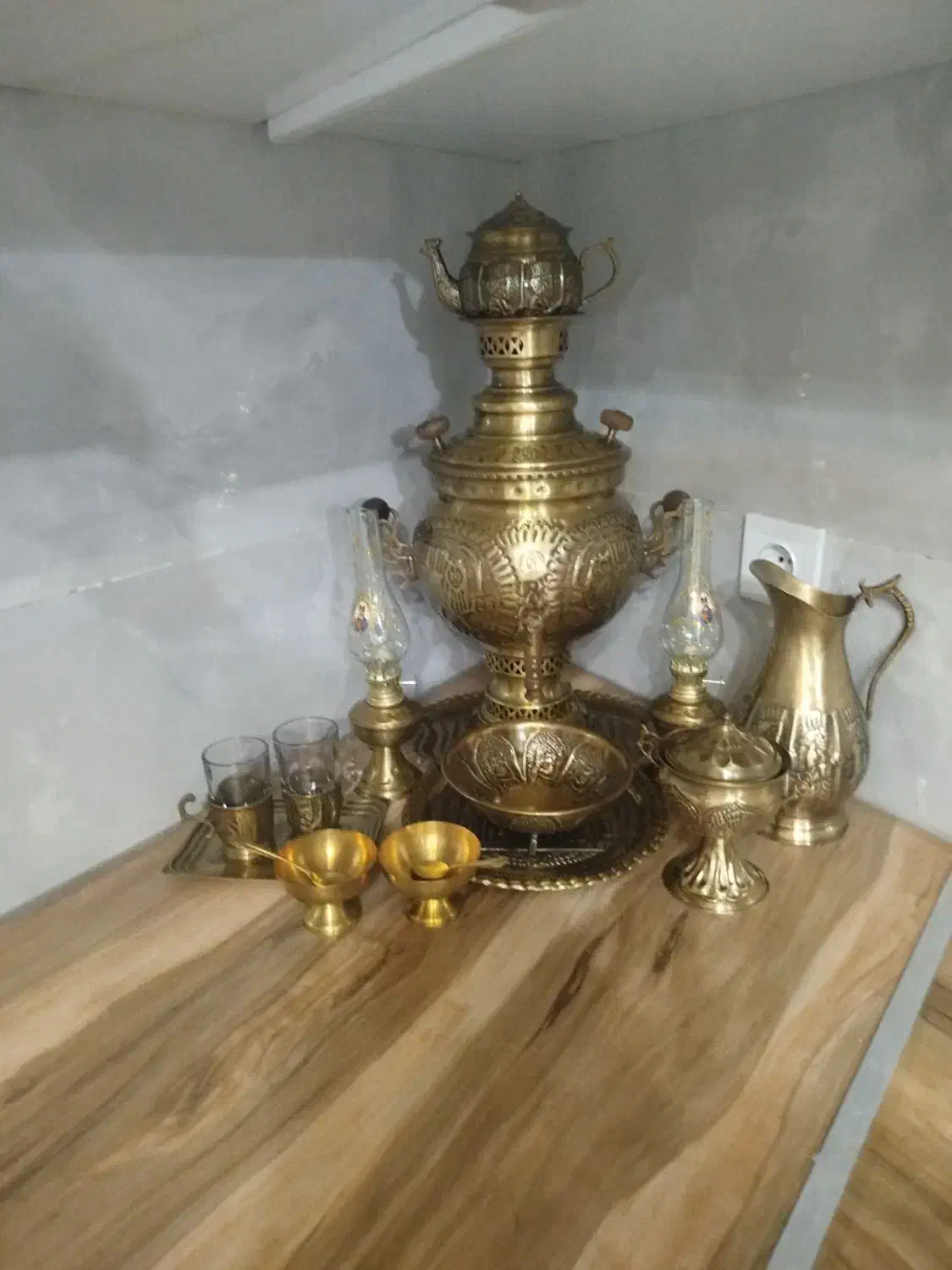 سماور برنجی|صنایع دستی و سایر لوازم تزئینی|باقرشهر, |دیوار