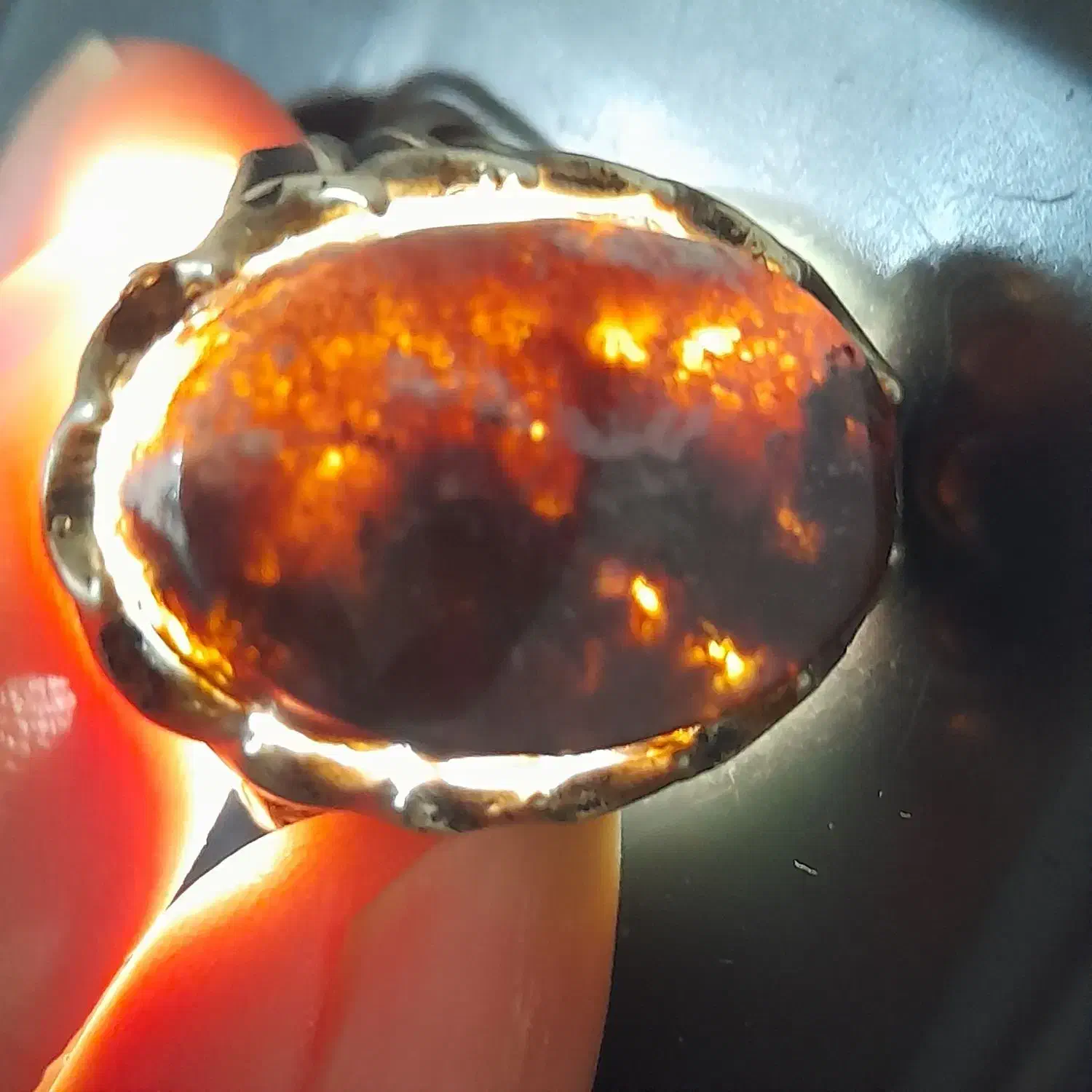 انگشتر شجر و عقیق سبز اصل|بدلیجات|کیش, |دیوار