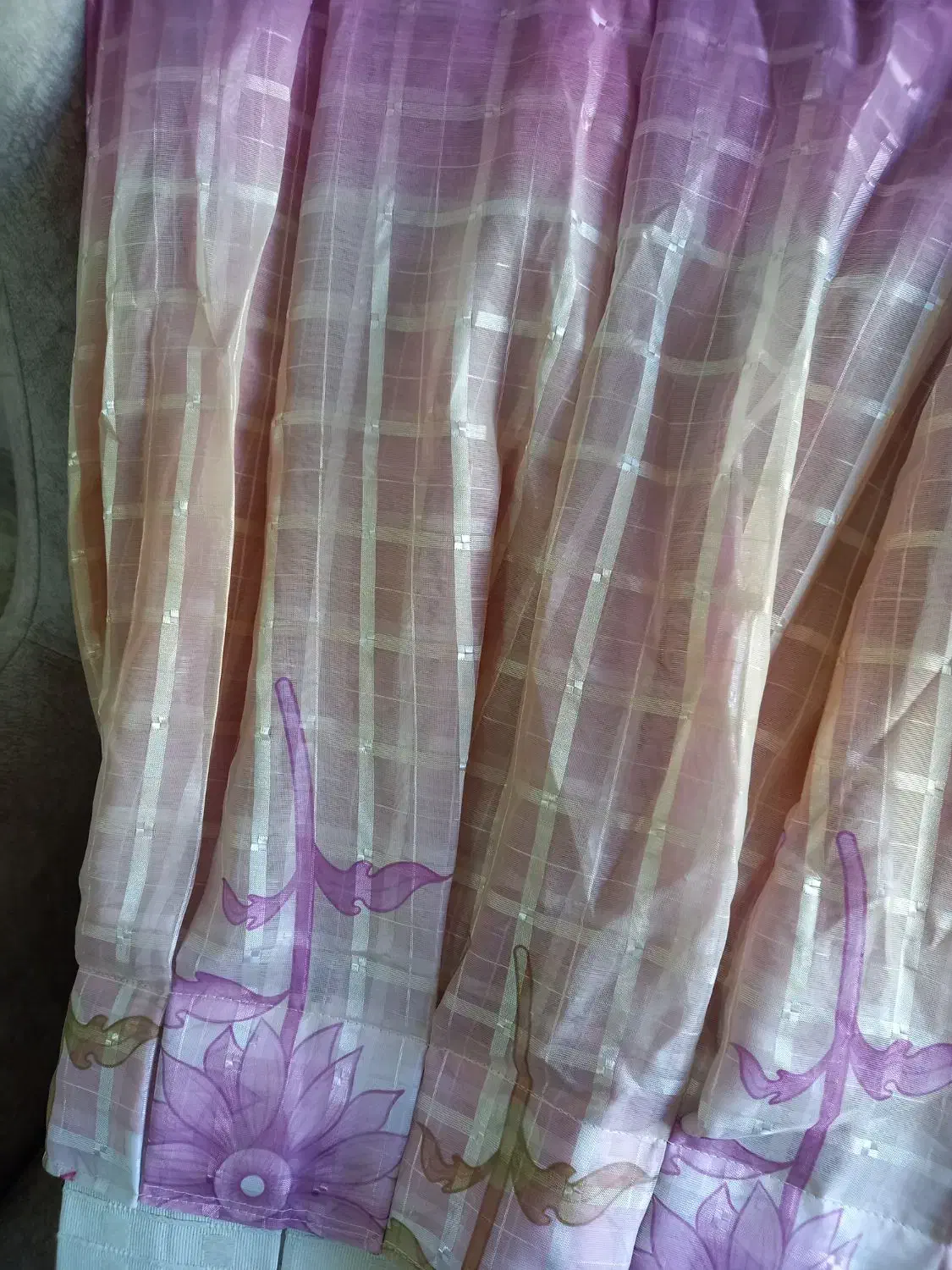 ۲ عدد پرده یاسی ۱عدد سبز روشن ۱ عدد سفید|پرده، رانر، رومیزی|تهران, دولاب|دیوار