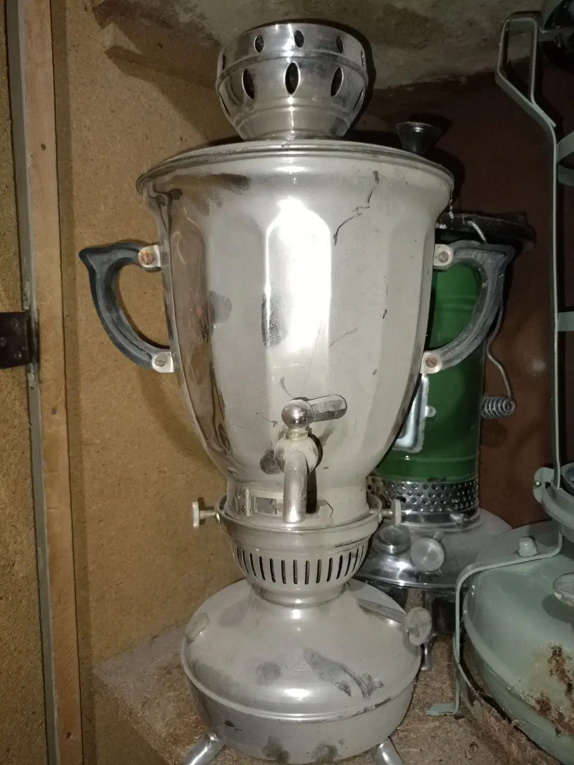 دوعدد سماور برقی و گازی قدیمی نو|سماور، چایساز، قهوهساز|اصفهان, بوزان|دیوار