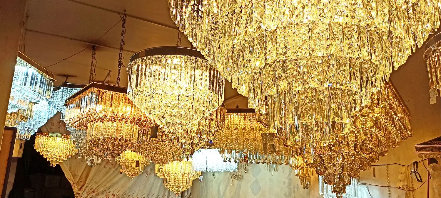 لوستر،کربستالی مدل روژان کد ۲۹۵|لوستر و چراغ آویز|قم, نیروگاه|دیوار