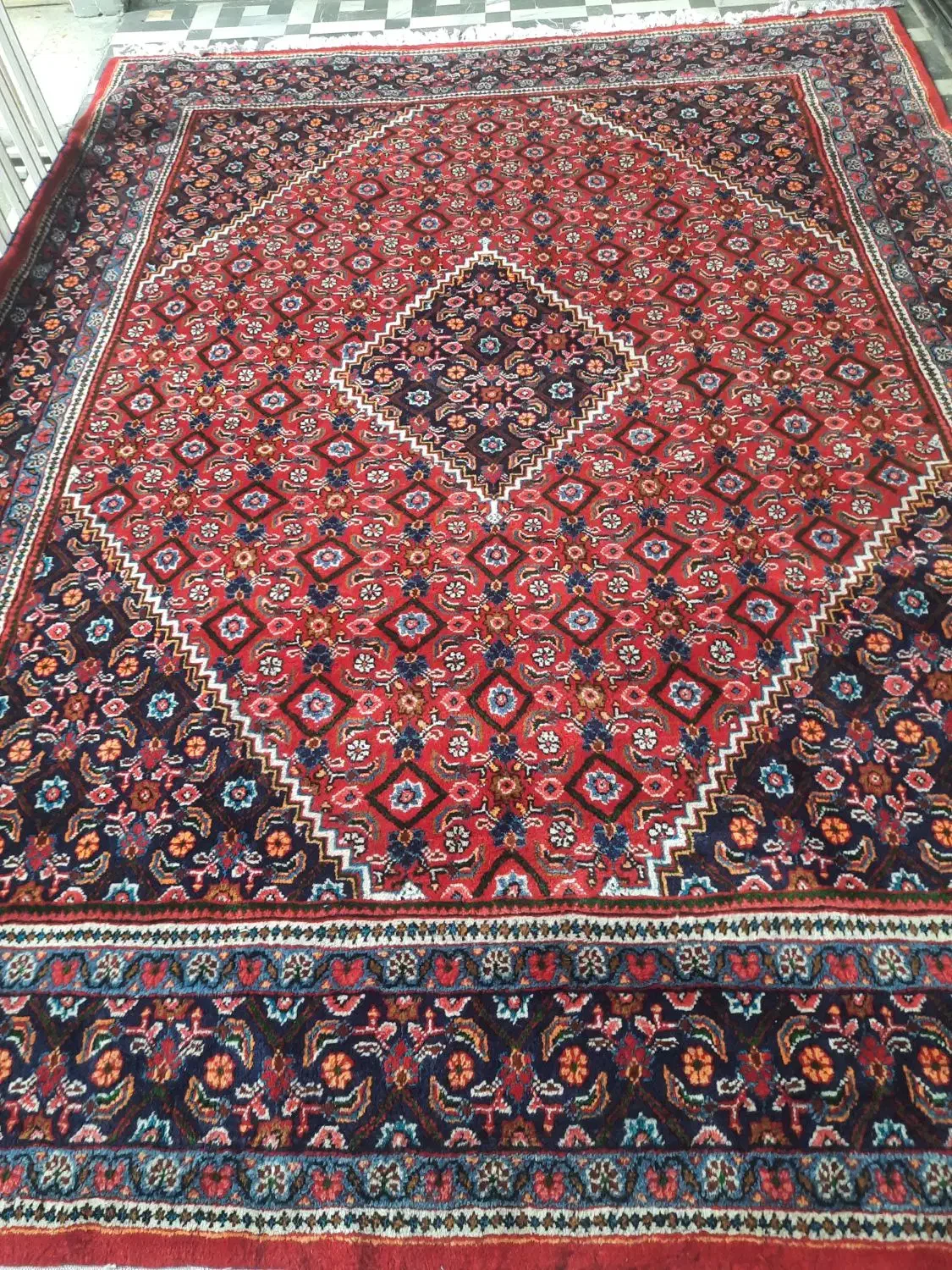 فرش ۱۲ متری دستباف اراک نقشه ماهی|فرش|کرج, برغان|دیوار