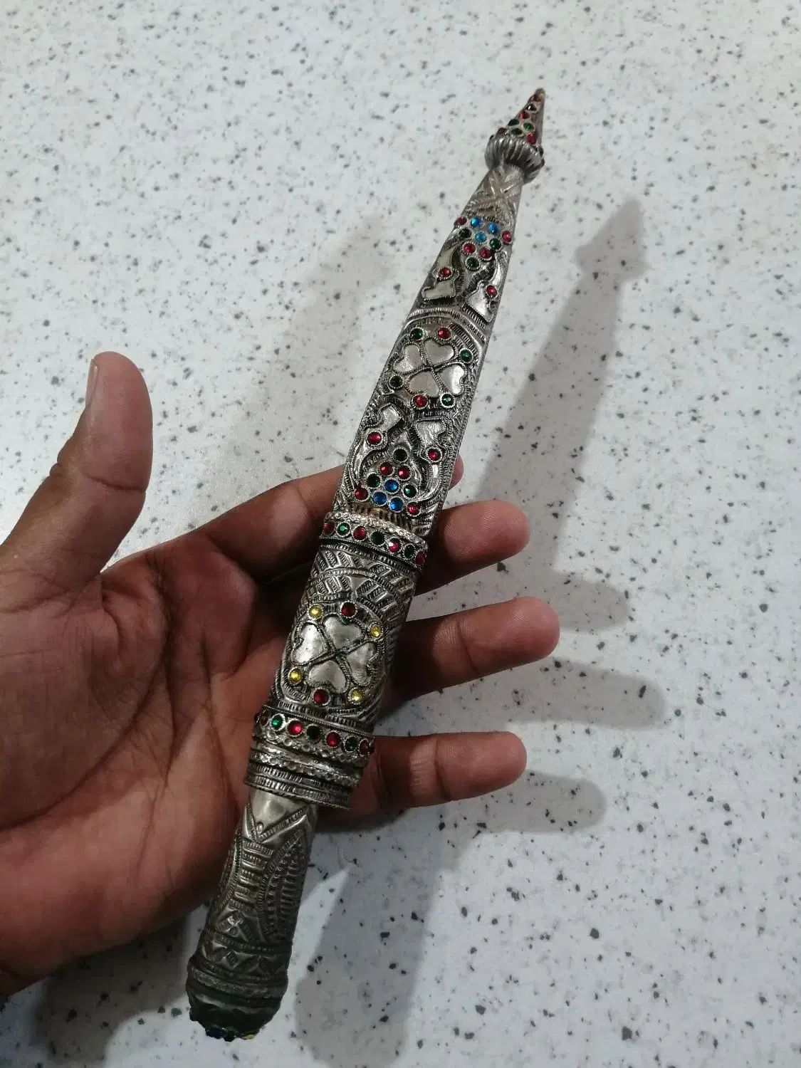 خنجر نقره چاقو|کلکسیون اشیاء عتیقه|قم, شهر قائم|دیوار