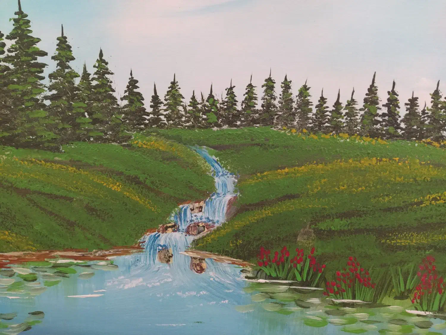 نقاشی رنگ روغن فقط هزینه بوم200تومان|تابلو، نقاشی، عکس|لاهیجان, انقلاب|دیوار