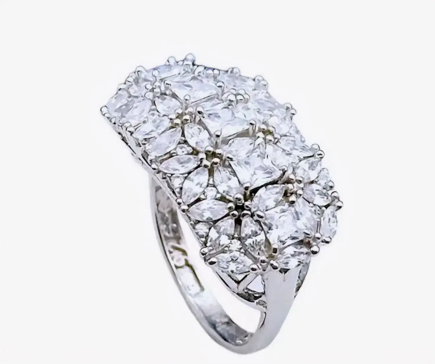 انگشتر نقره زنانه مدل مارکیز خور فلاور|جواهرات|اصفهان, ملکشهر|دیوار