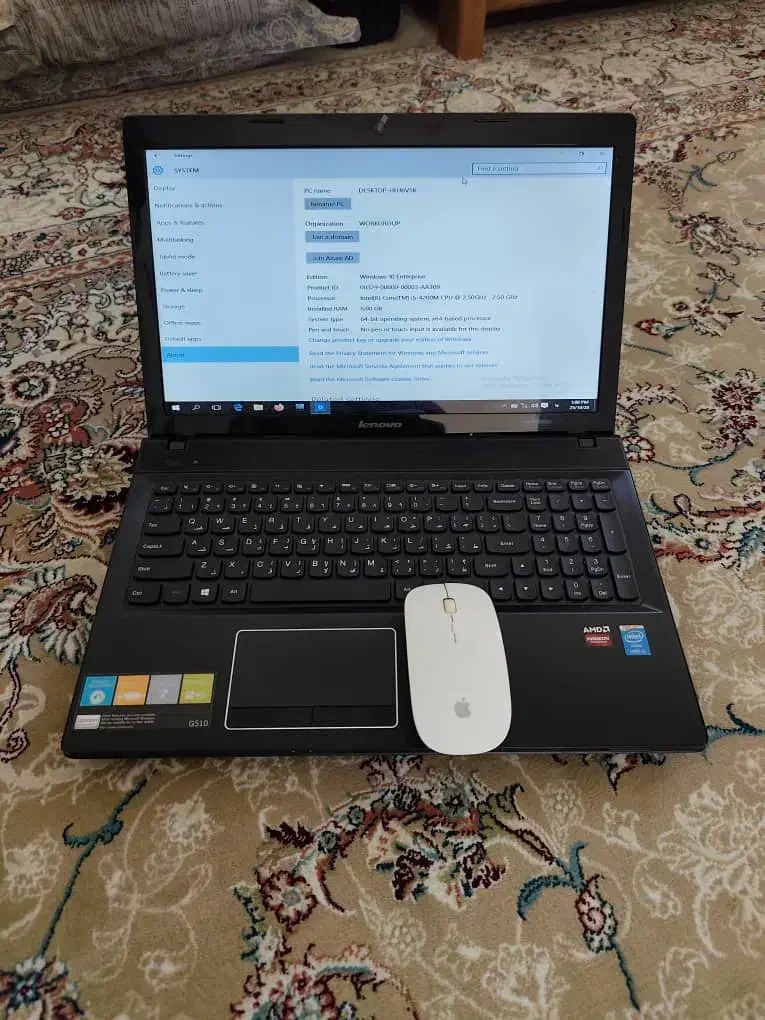 لپ تاپ لنووG510|رایانه همراه|تهران, طیب|دیوار