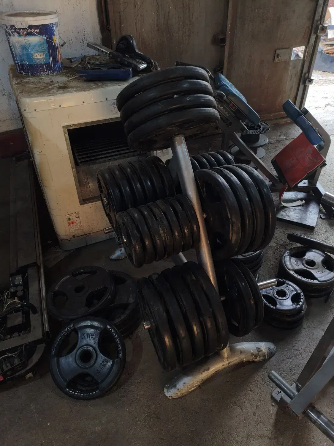 سنگ دمبل کار کرده|تجهیزات ورزشی|مشهد, همت آباد|دیوار