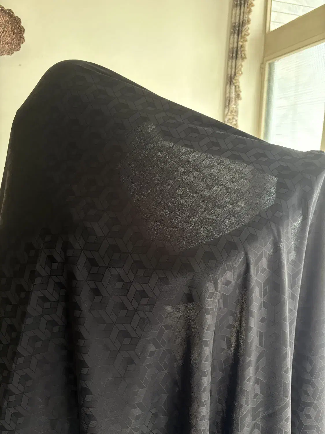 پارچه چادر مشکی مجلسی طرح جدید|لباس|اصفهان, مفتح|دیوار