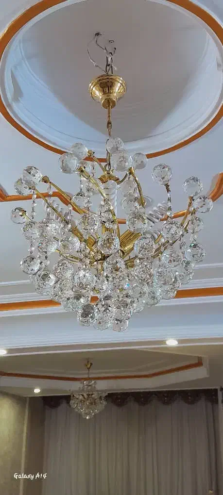 ۲ عدد لوستر کریستالی ۶ شعله|لوستر و چراغ آویز|فردیس, شهرک شهید حسینی|دیوار