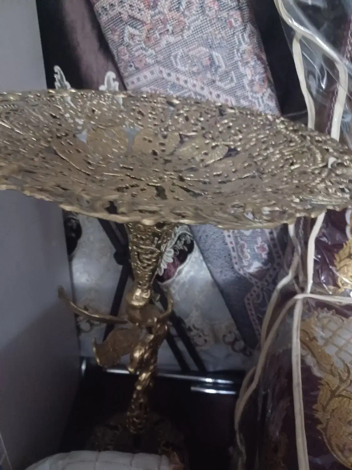 میوه خوری پایه دار برنجی|ظروف سرو و پذیرایی|دشتابی, |دیوار