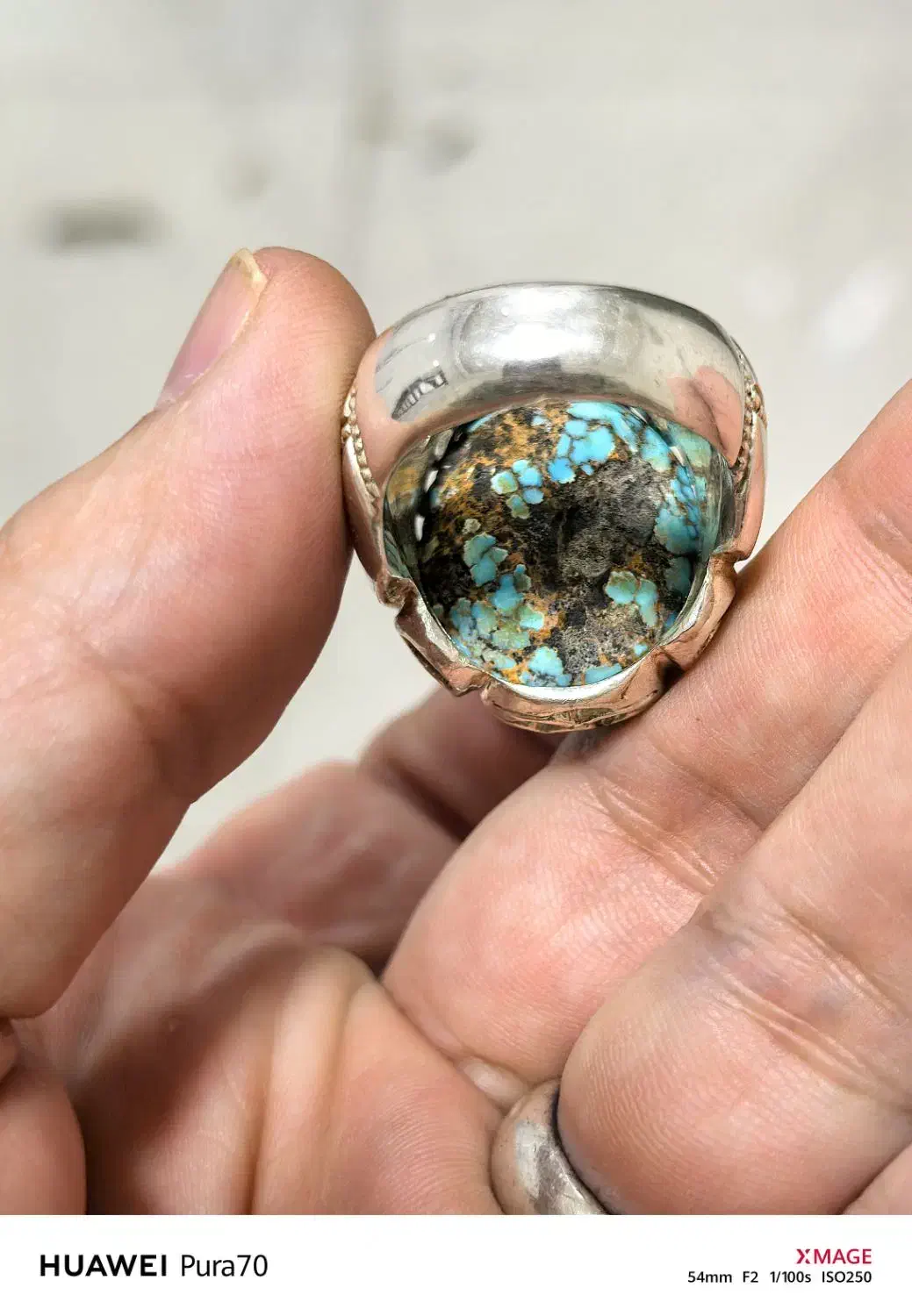 دو انگشتر فیروزه ناب نیشابوری مغز سنگ|جواهرات|بجنورد, |دیوار