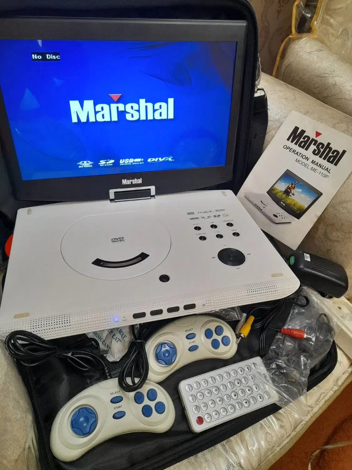 دی وی دی لبتابی 15 اینچ پرتابل مارشال AV .DVD .USB|پخش‌کننده DVD و ویدیو|ری, دیلمان|دیوار