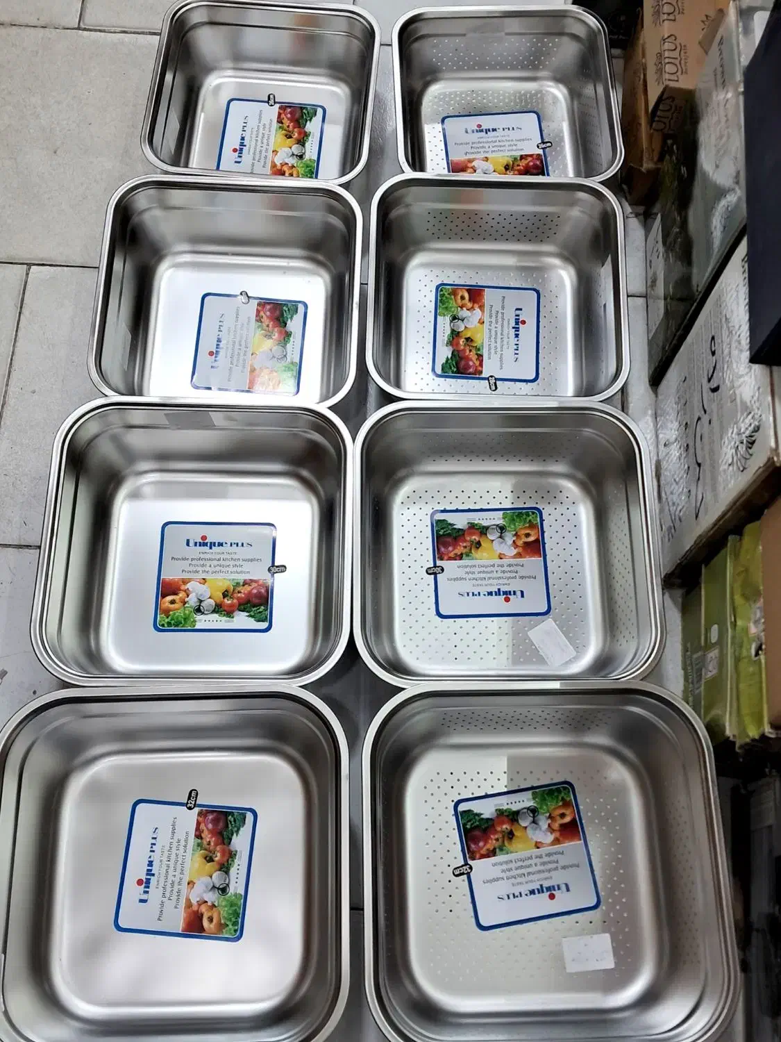 آبکش و لگن مارک یونیک|ظروف پختوپز|قره ضیاالدین, |دیوار