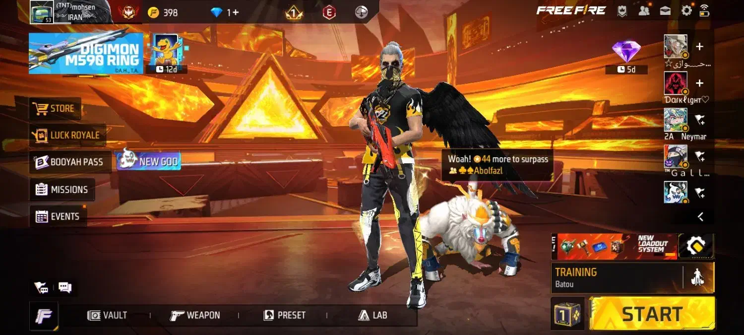 اکانت فرفایر|کنسول، بازی ویدئویی و آنلاین|پارس‌آباد, |دیوار