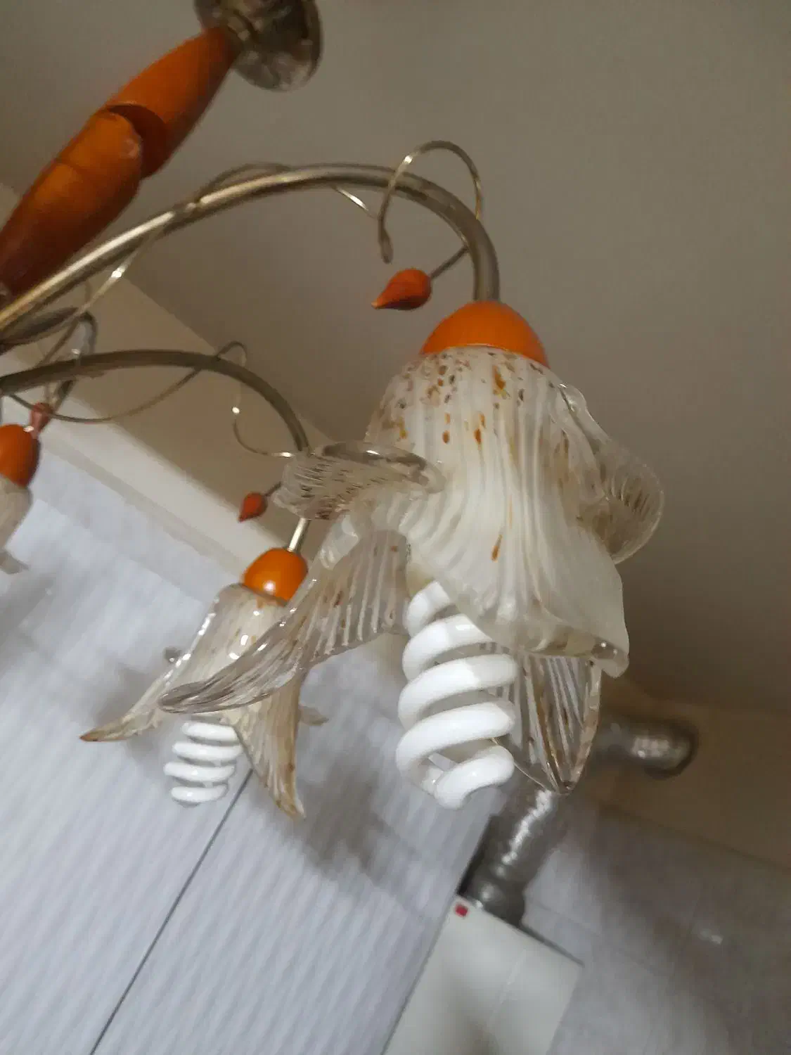 لوستر ۵ شاخه شیشه ای|لوستر و چراغ آویز|تهران, نظامآباد|دیوار