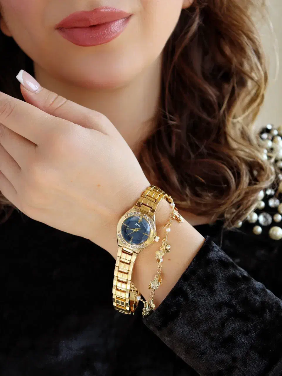 ساعت NK ظریف طلایی زنانه کادویی|ساعت|اصفهان, قلعه طبره|دیوار