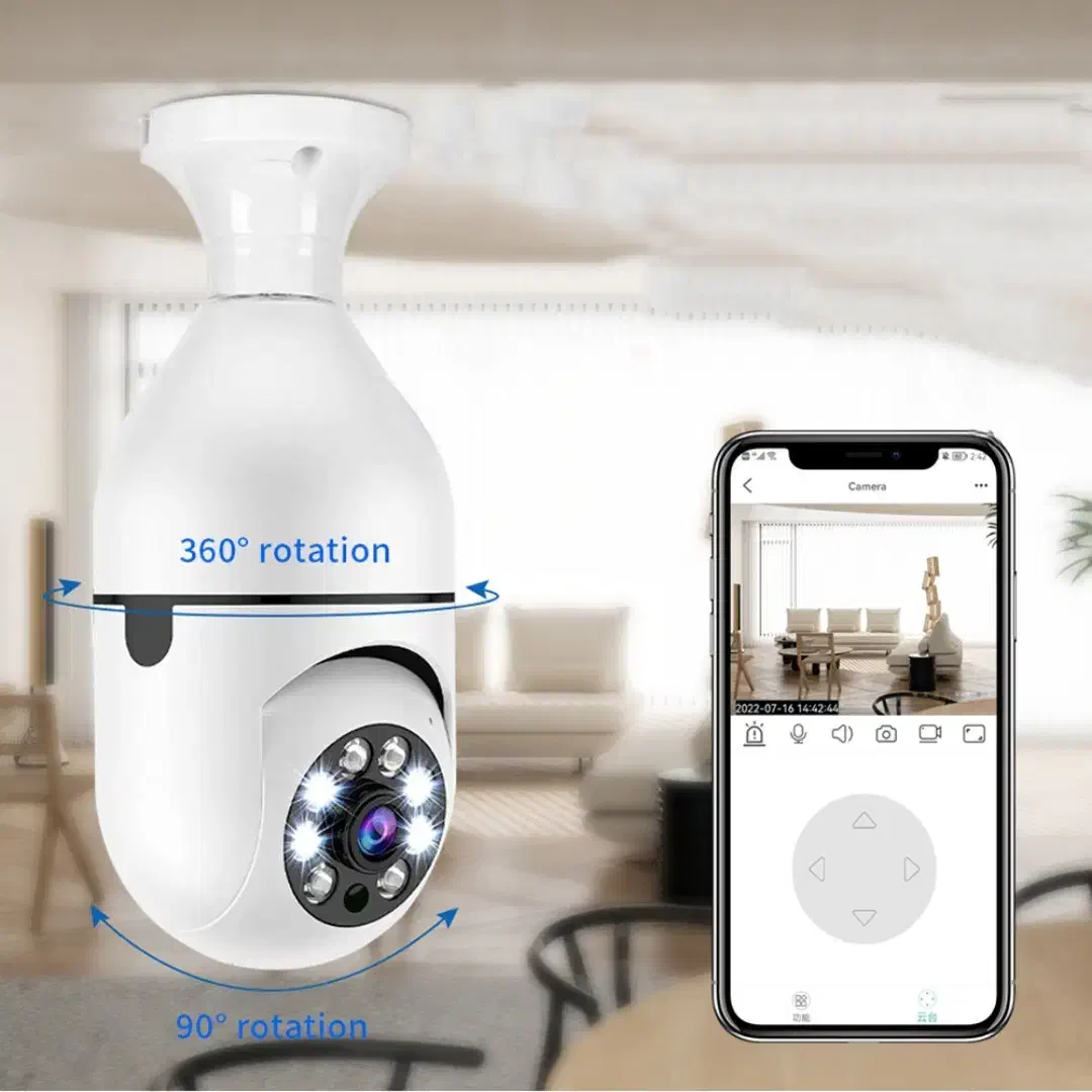 چشم بیدار خانه/دوربین لامپی چرخشی مدلNexus/بیسیم|دوربین مداربسته|ساوه, |دیوار