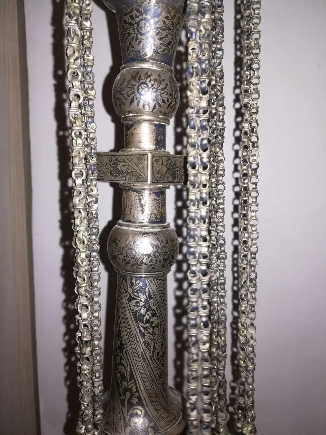 قلیان نقره قدیمی|کلکسیون اشیاء عتیقه|اردبیل, |دیوار