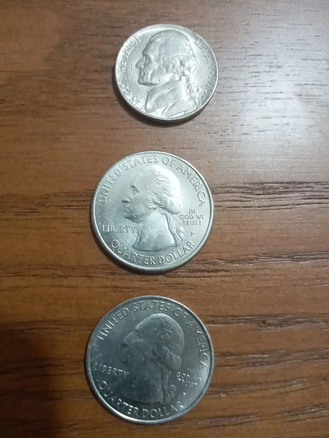 سه عدد سکه آمریکایی|کلکسیون سکه، تمبر، اسکناس|اسلام‌‌آباد غرب, |دیوار