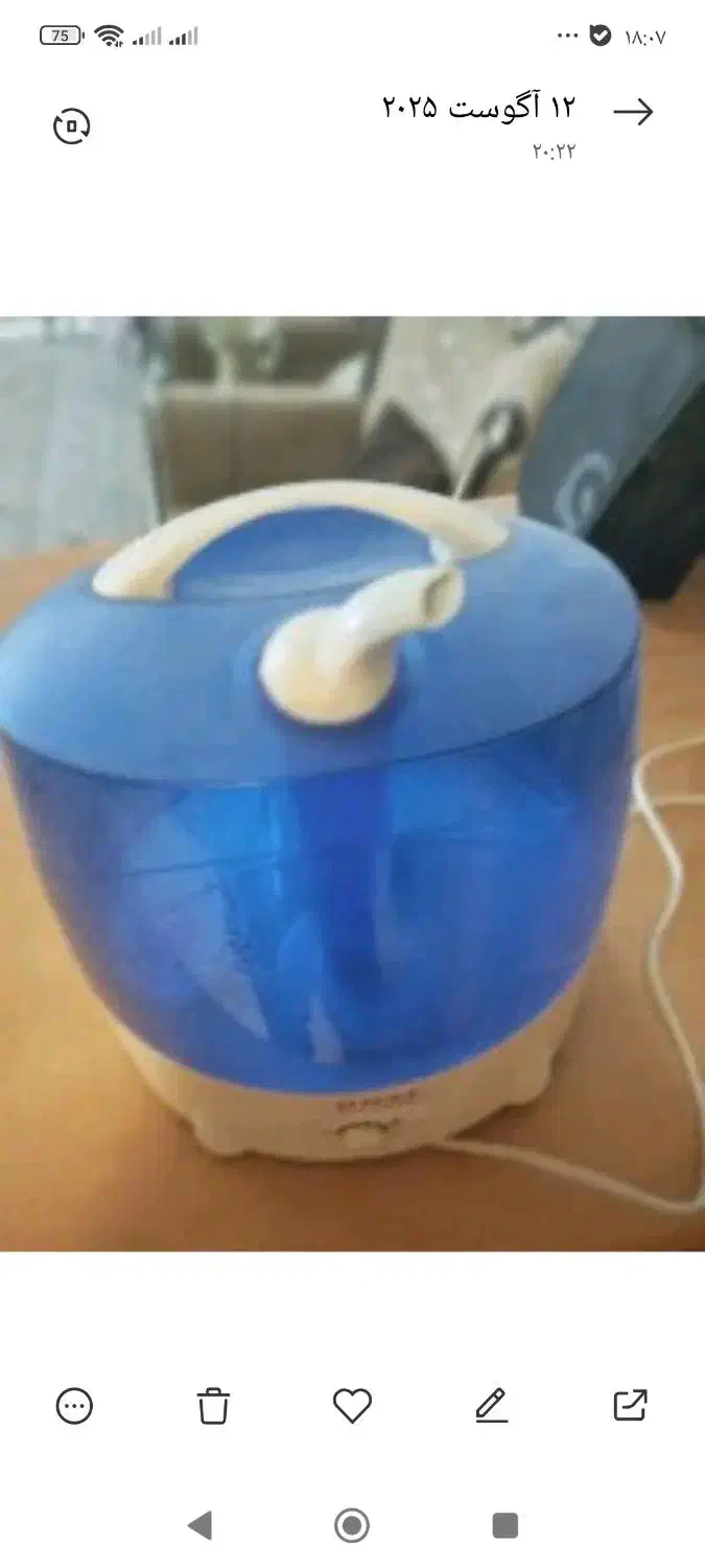 بخور سرد|پنکه و تصفیه‌کنندهٔ هوا|تهران, مینای شمالی (مخبر)|دیوار