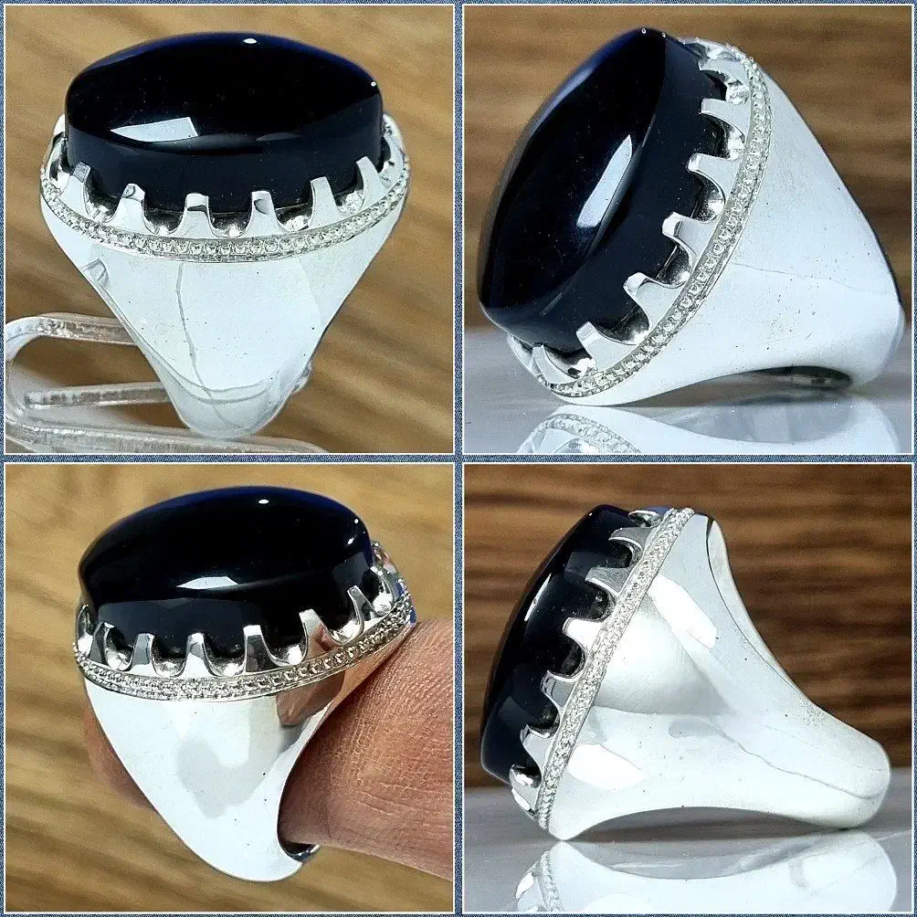 انگشتری عقیق مزین به کل قران|بدلیجات|تهران, آزادشهر|دیوار