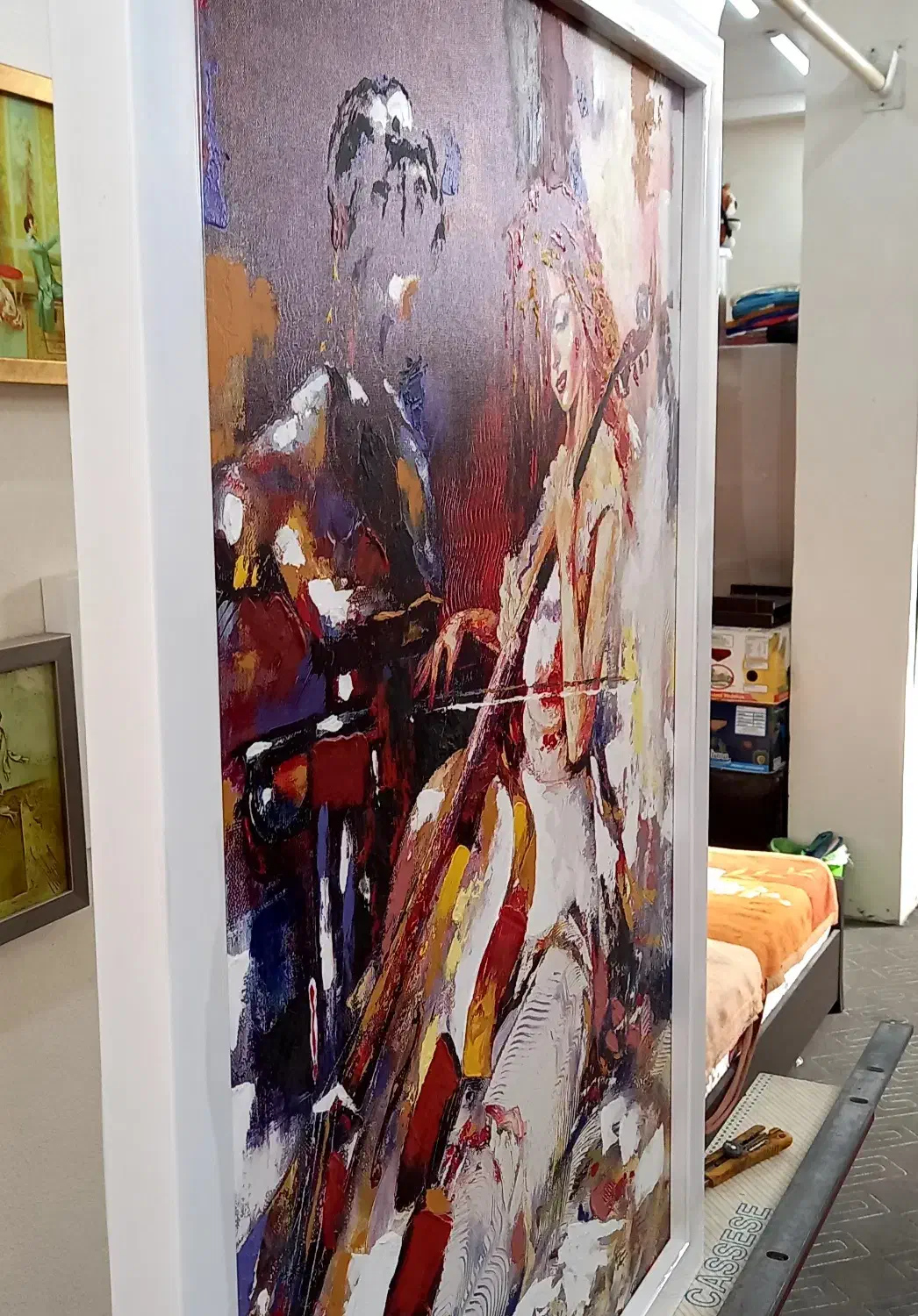 تابلو نقاشی با کنوس الیاف طبیعی|تابلو، نقاشی، عکس|رشت, پل تالشان|دیوار