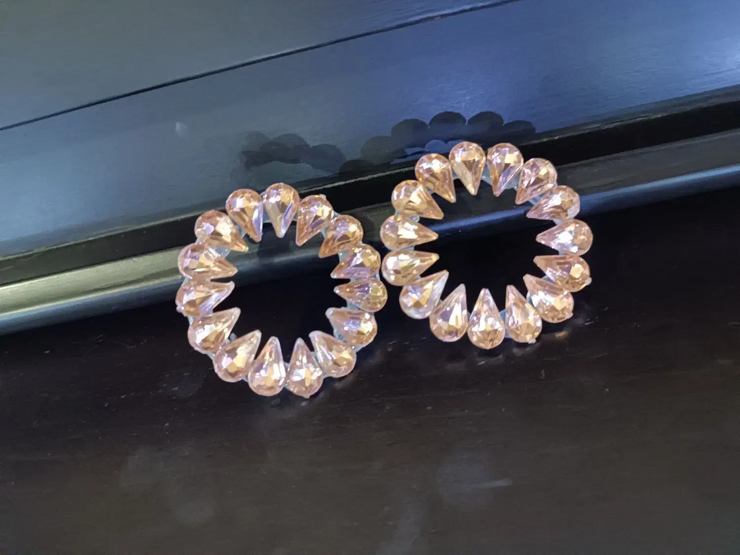 زیورآلات زنانه گوشواره نگینی مجلسی|بدلیجات|اصلاندوز, |دیوار