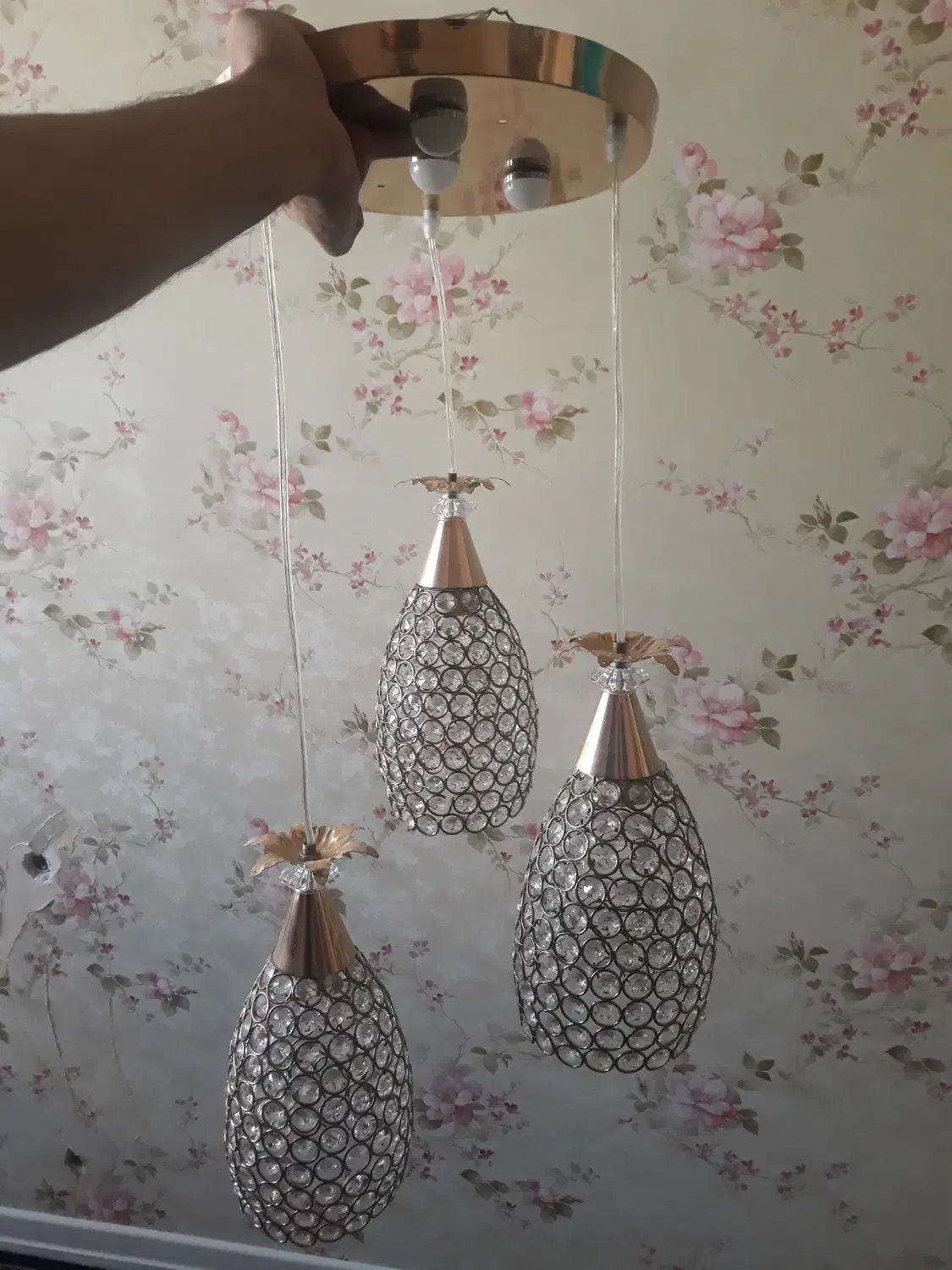 ۲عدد لوستر شیک،سه تایی|لوستر و چراغ آویز|اردبیل, |دیوار