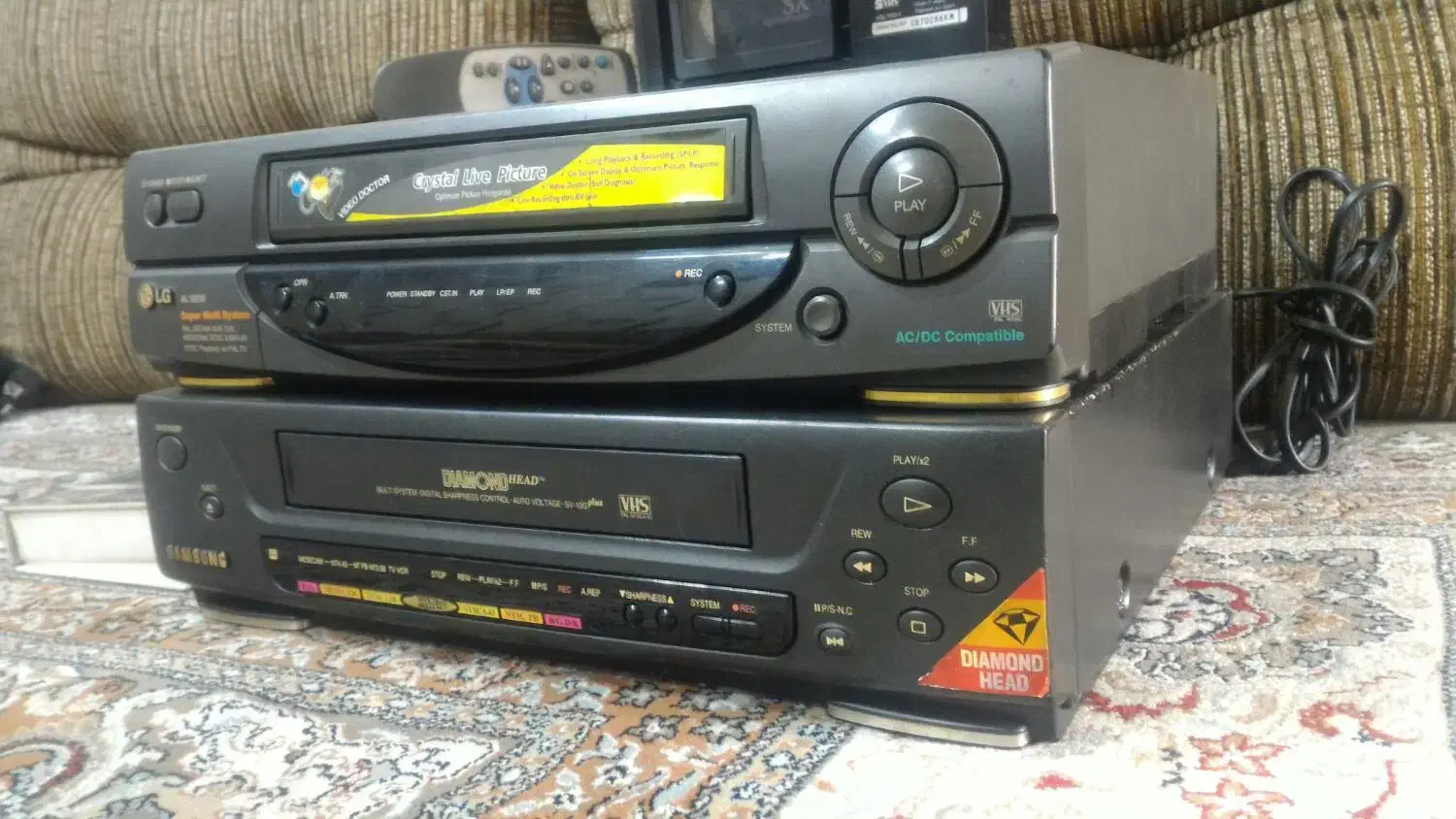 دوعدد ویدیو الجی وسامسونگ|پخشکننده DVD و ویدیو|ری, سیزده آبان|دیوار