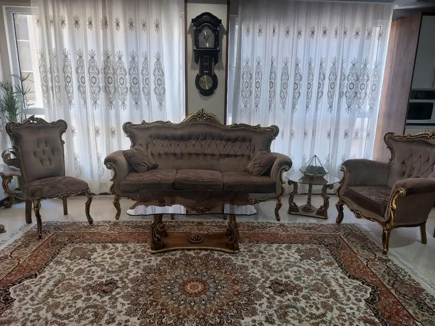 مبل استیل ۹ نفره به همراه میزناهارخوری ۸ نفره|مبلمان خانگی و میز عسلی|تهران, امجدیه (خاقانی)|دیوار