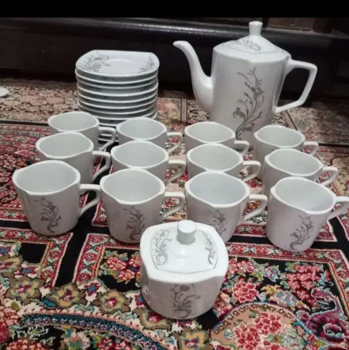 فنجان نعلبکی قوری قندان|ظروف سرو و پذیرایی|گنبد کاووس, |دیوار