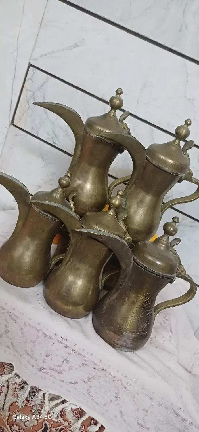 ۵ عدد دله کهنه برنجی یک تیکه مهردار|کلکسیون اشیاء عتیقه|اصفهان, ملک‌شهر|دیوار