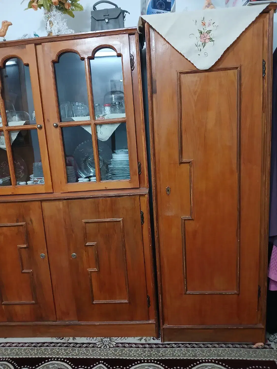 سرویس چوب|بوفه، ویترین، کنسول|قائن, |دیوار