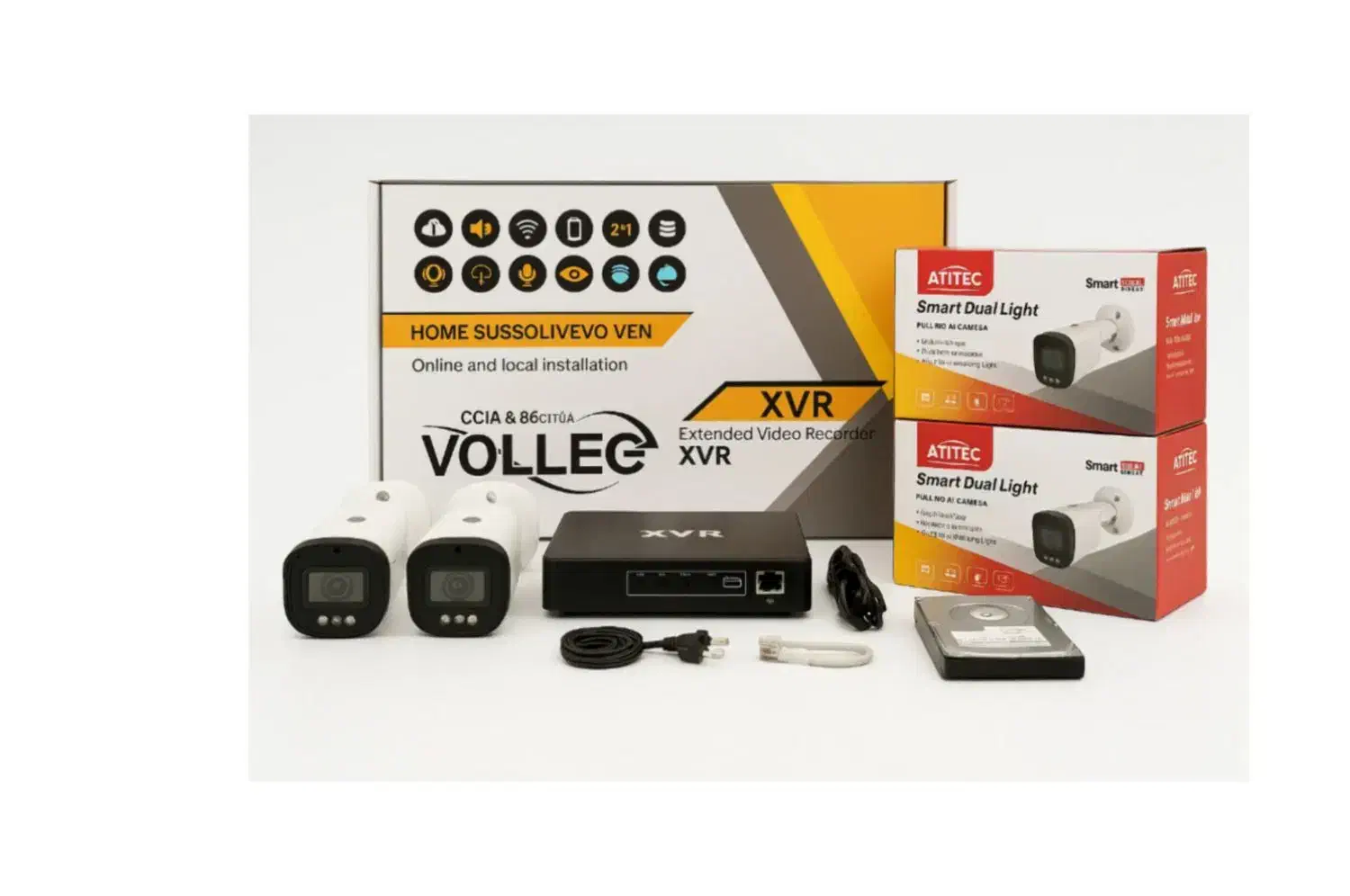 پک کامل دوربین مداربسته /ATITEC /میکروفن دار/|دوربین مداربسته|کرمانشاه, |دیوار