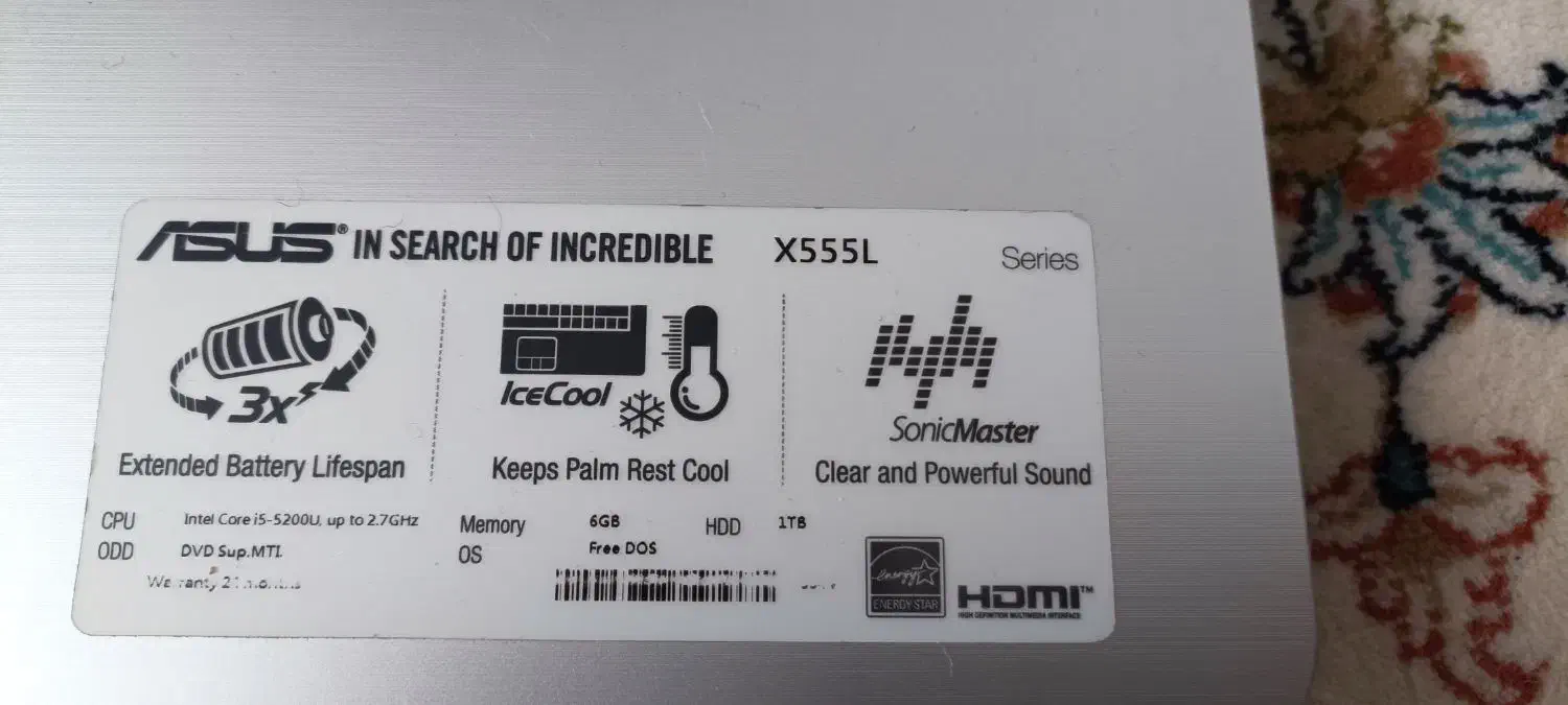 لبتاب Asus|رایانه همراه|دورود, |دیوار