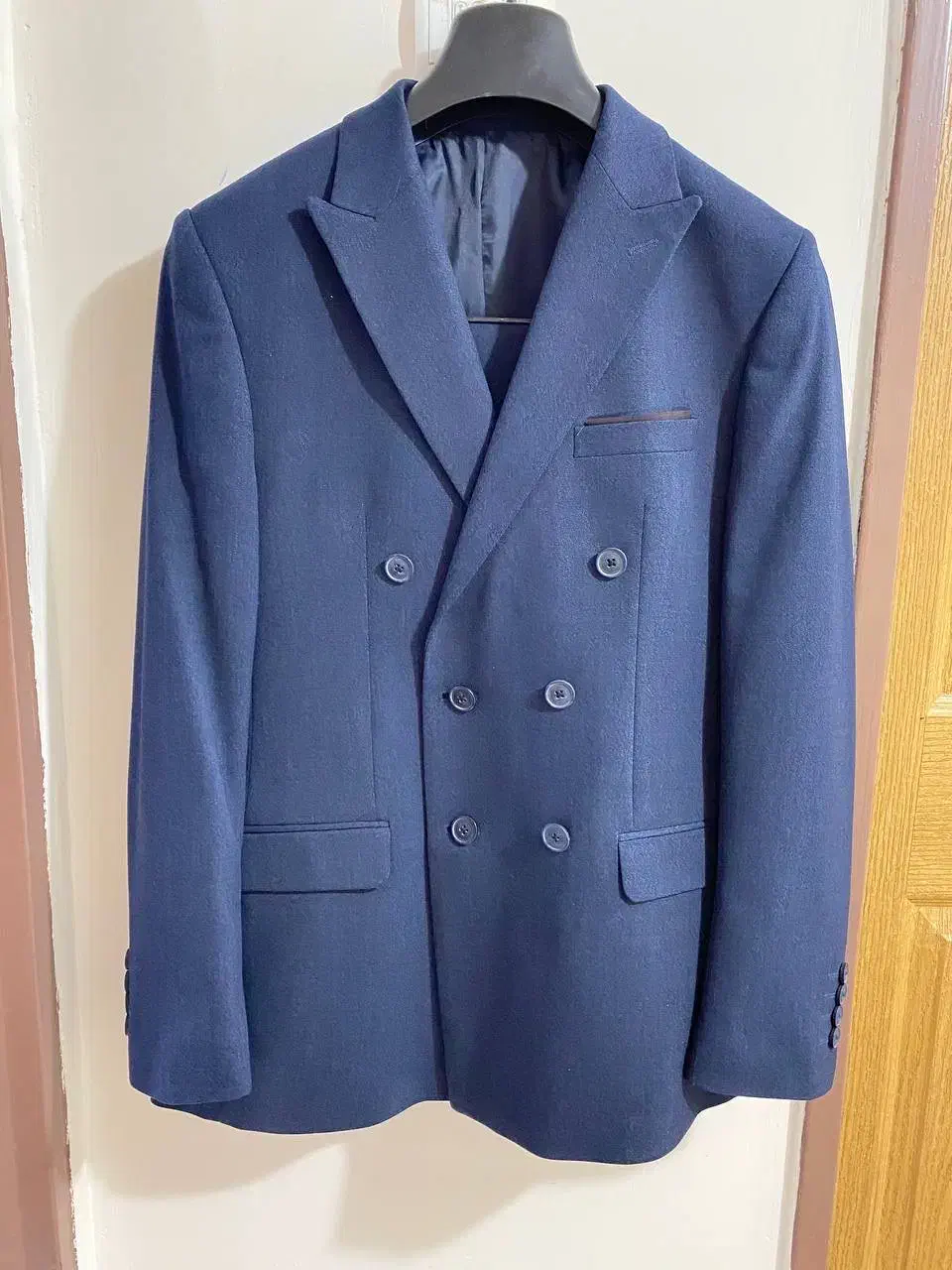 کت و شلوار ابی نفتی سایز ۴۶|لباس|کاشمر, |دیوار