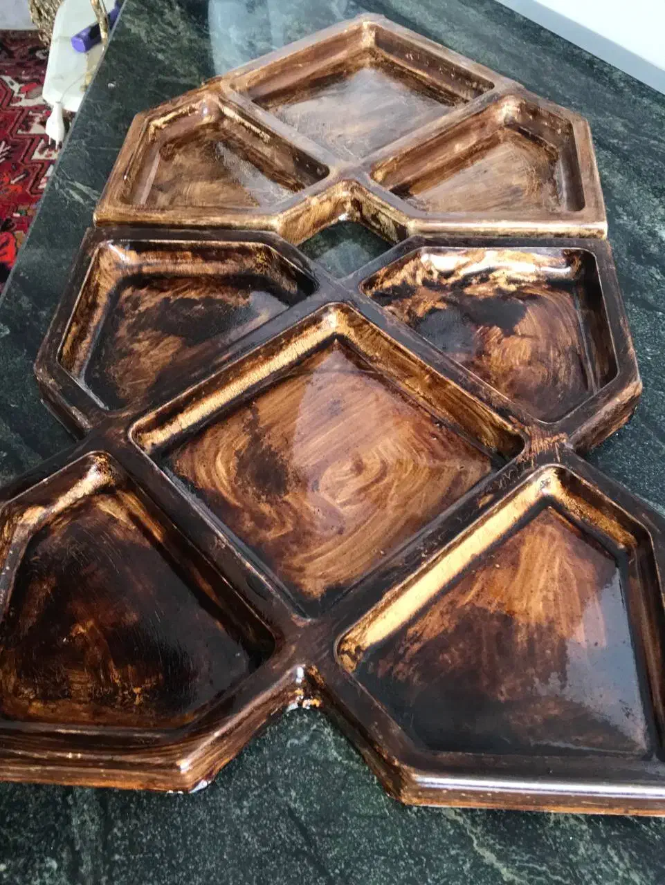 قاب شکلات خوری سنگ مصنوعی|ظروف سرو و پذیرایی|خسروشاه, |دیوار