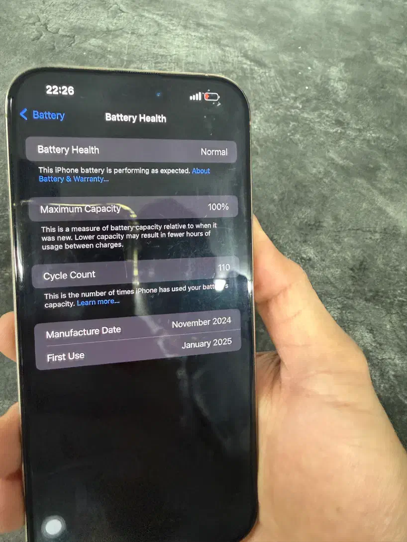 ایفون۱۶پرومکس/درحد نو/هلث۱۰۰/گوشی‌به‌شرط/۲۵۶|موبایل|ری, علایین|دیوار