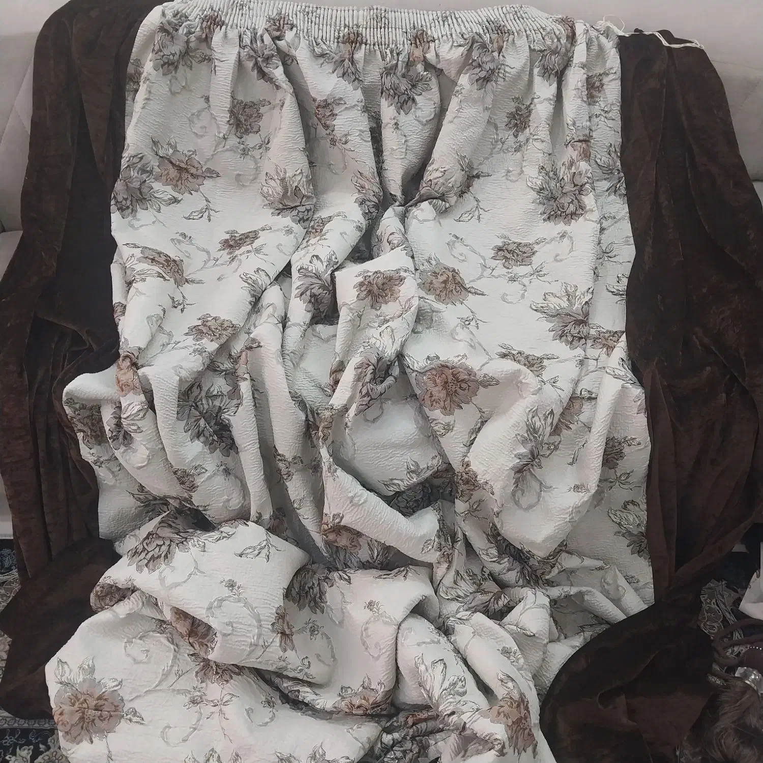 دستک پرده یک جفت|پرده، رانر، رومیزی|مشهد, کوی المهدی|دیوار