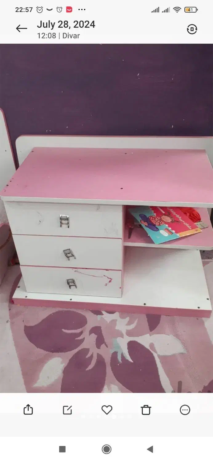 میز ام دی اف سه کشویی|میز تحریر و کامپیوتر|قم, عمار یاسر|دیوار