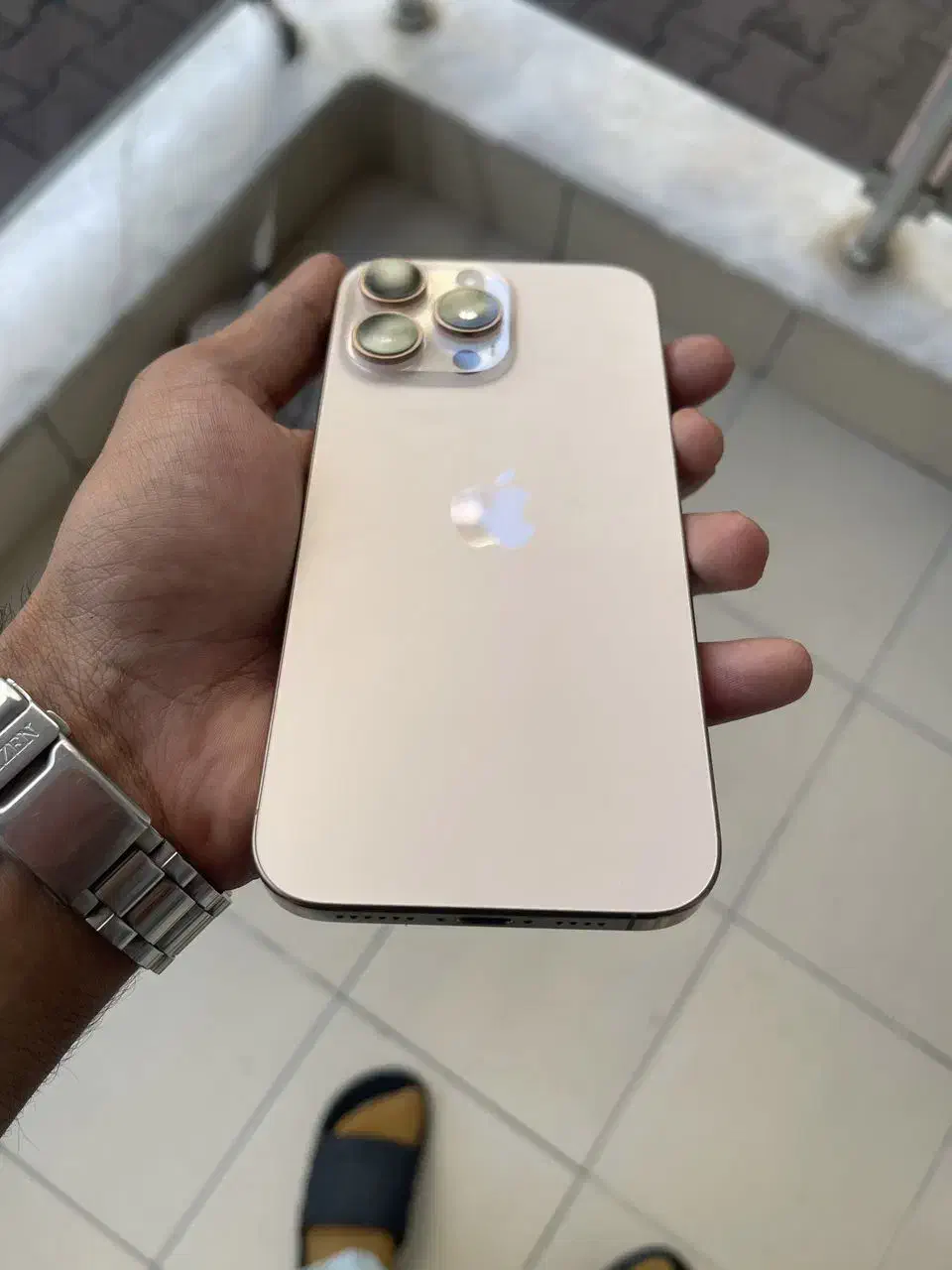 اپل ۱۶ پرومکس رنگ صحرایی ۲۵۶ zaa|موبایل|کرمان, |دیوار