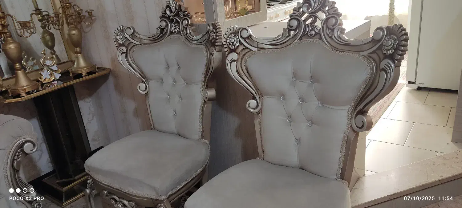 مبلمان سلطنتی 9 نفره در حد نو با قیمت استثنایی|مبلمان خانگی و میز عسلی|محمدیه-قزوین, |دیوار